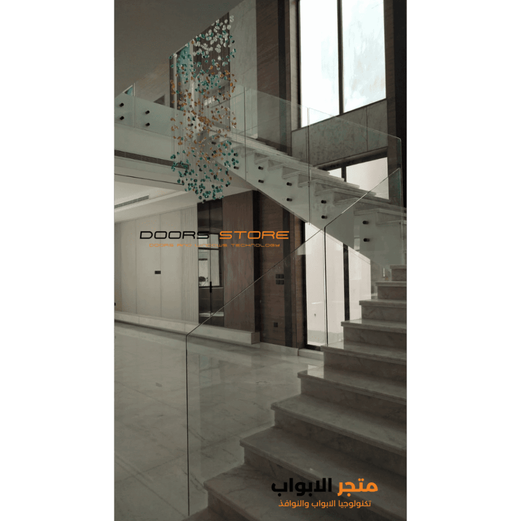 درابزين زجاجي للدرج