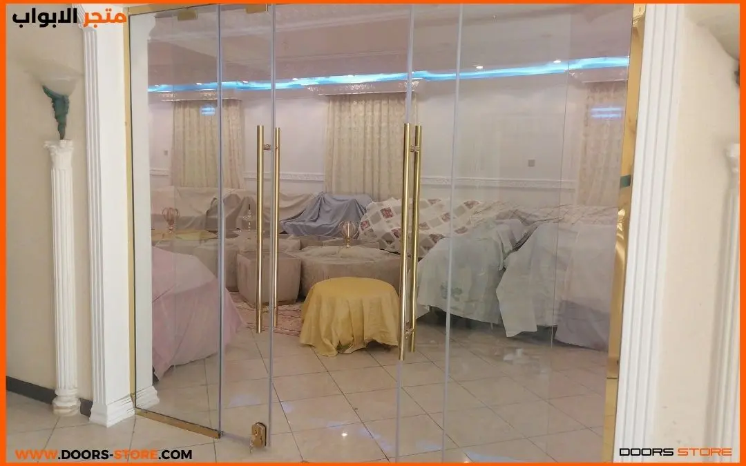 ابواب الزجاج السيكوريت السحاب الدرفتين