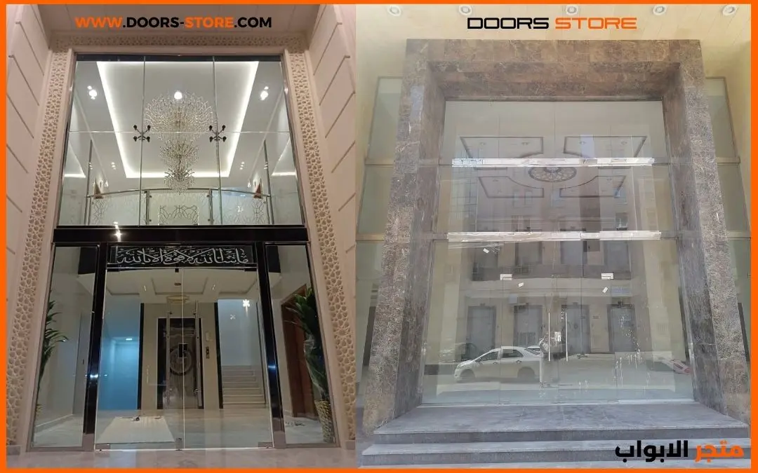 زجاج سكريت أبواب مداخل للمنازل 4 الزجاج السكريت