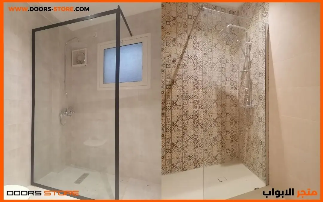 زجاج شاور 6 حاجز زجاج شاور شفاف