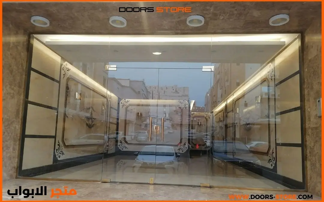 زجاج سكريت أبواب مداخل للمنازل 8 زجاج السكريت الشفاف