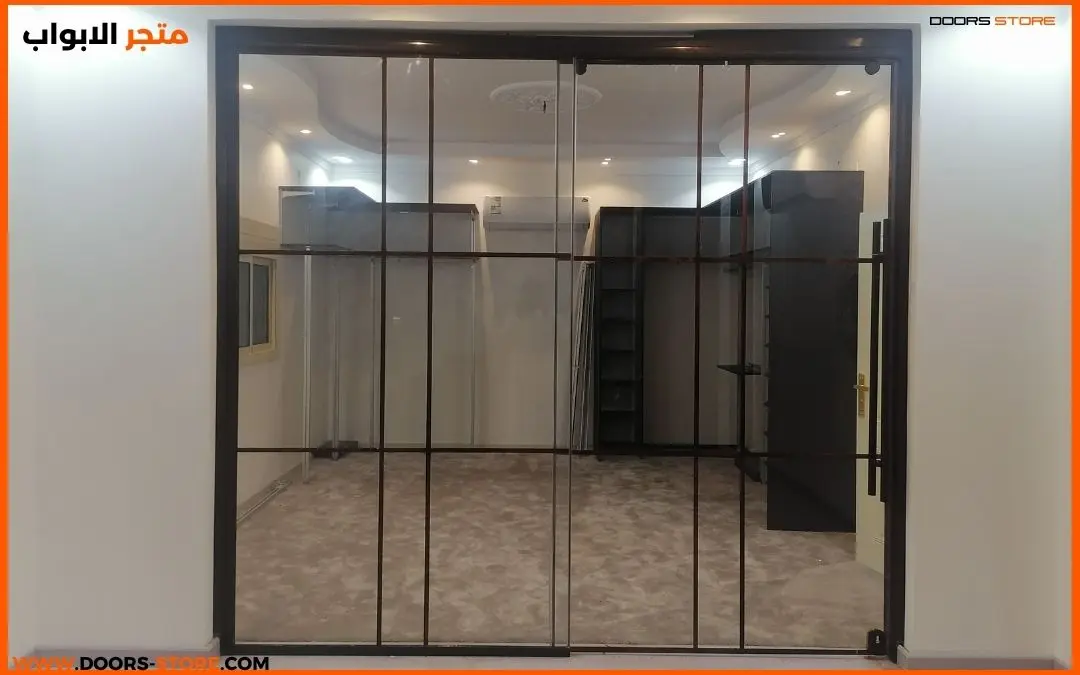 ابواب زجاج سيكوريت سحاب اسود